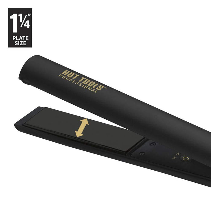 HOT TOOLS 1 1/4" Digital Salon Long Flat Iron Black/Gold: Cp18Bg Model #HO-HT7123BGV2, UPC: 078729071236
