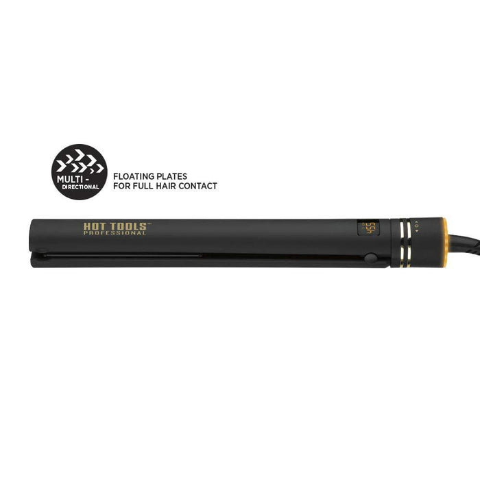 HOT TOOLS 1 1/4" Digital Salon Long Flat Iron Black/Gold: Cp18Bg Model #HO-HT7123BGV2, UPC: 078729071236