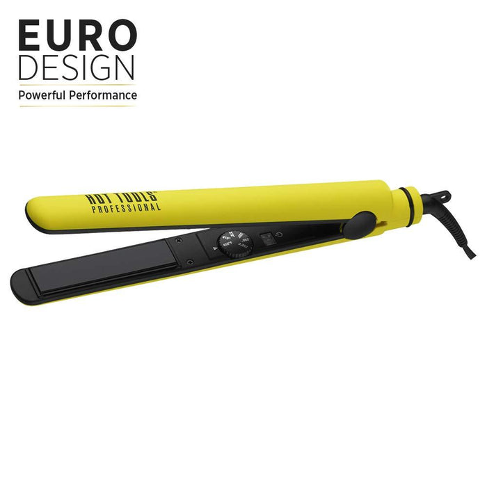 HOT TOOLS 1" Salon Flat Iron - Bee Beautiful Model #HO-HT7121YW, UPC: 078729171219
