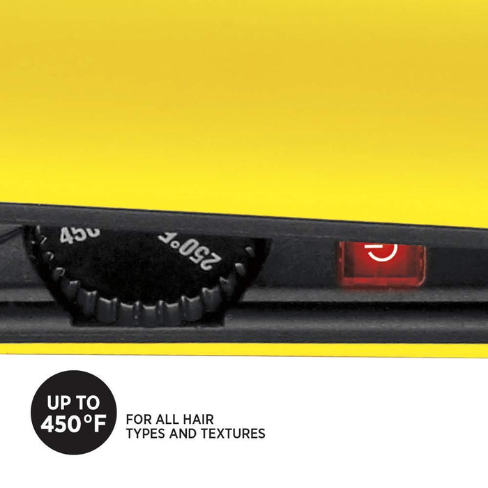 HOT TOOLS 1" Salon Flat Iron - Bee Beautiful Model #HO-HT7121YW, UPC: 078729171219