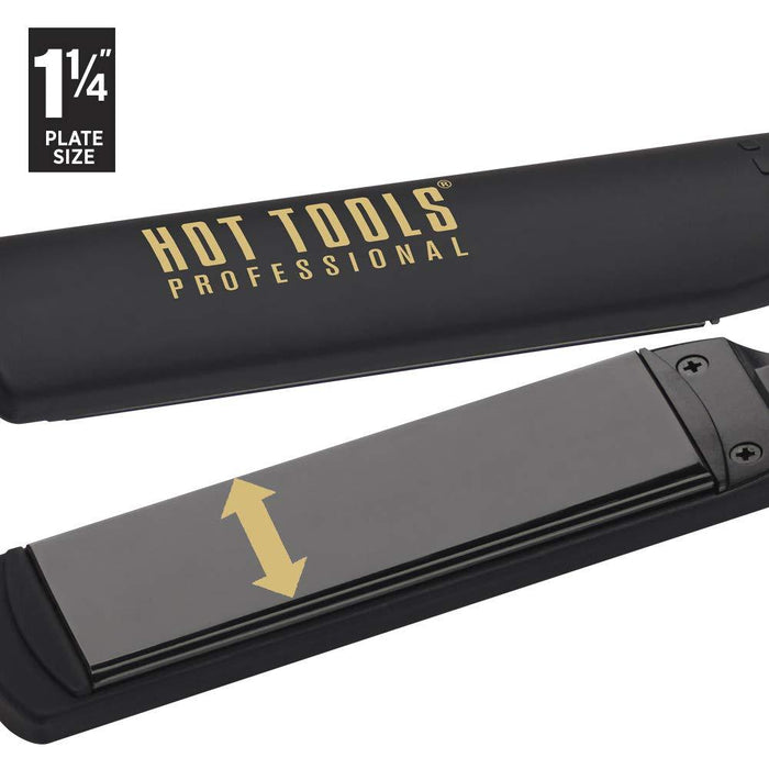 HOT TOOLS Black Gold 1 1/4" Digital Salon Flat Iron Model #HO-HT7117BGV2, UPC: 078729171172