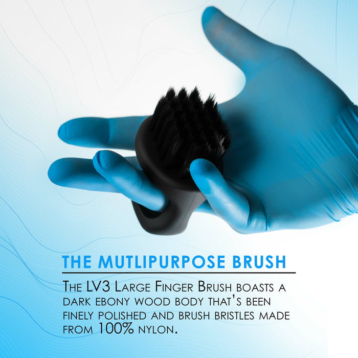 L3VEL3 Barber Large Finger Brush Model #L3-SVB025-D, UPC: 850016995544