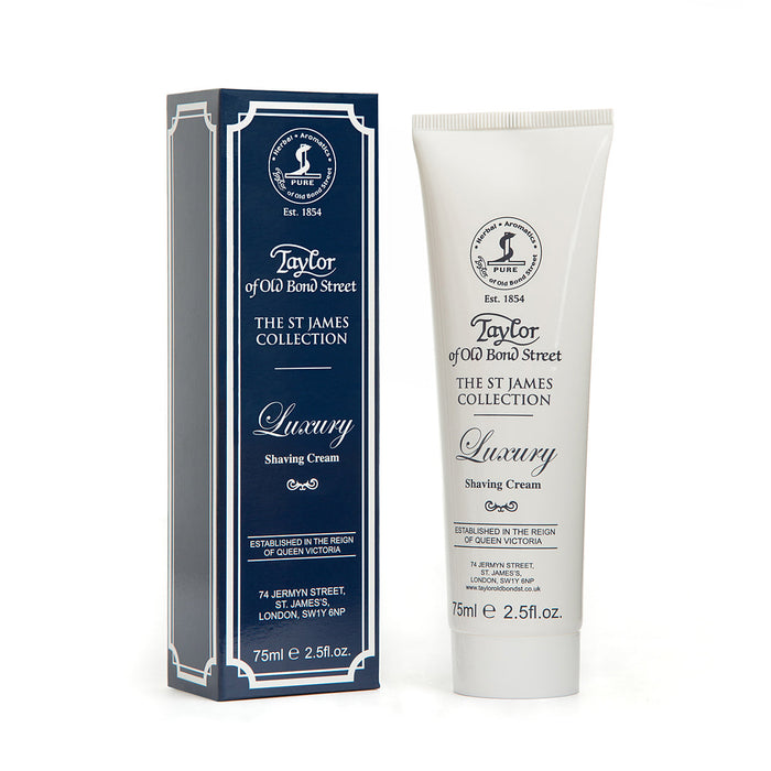 TAYLOR OF OLD BOND STREET St James Shaving Cream Tube 75ml Model #YT-01044, UPC: 696770010440
