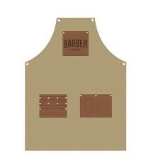 Marmara Barber Barber Denim Apron Khaki Model #YJ-APRON-001 BEIGE, UPC: 8591541001608