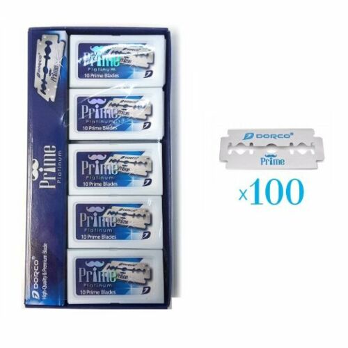 DORCO Prime Platinum Double Edge Razor Blades Count 100 Model #STP-301, UPC: 8801038568805