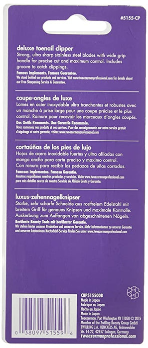 TWEEZERMAN Deluxe Toenail Clipper Model #ZW-5155-CP, UPC: 038097515596