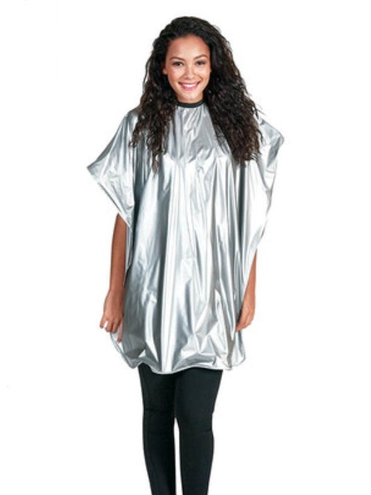 BETTY DAIN Lustre Shampoo Cape Velcro closure, Silver Model #BD-311V/N-SIL, UPC: 013534119049