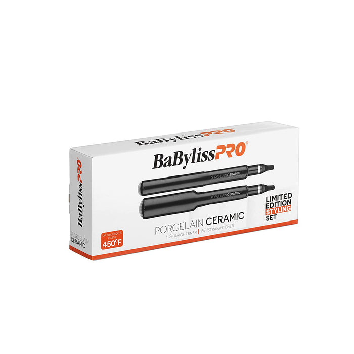 BaByliss PRO Porcelain Ceramic 1" & 1 1/2" Flat Iron Prepack Model #BB-BPPP2UC, UPC: 074108441072