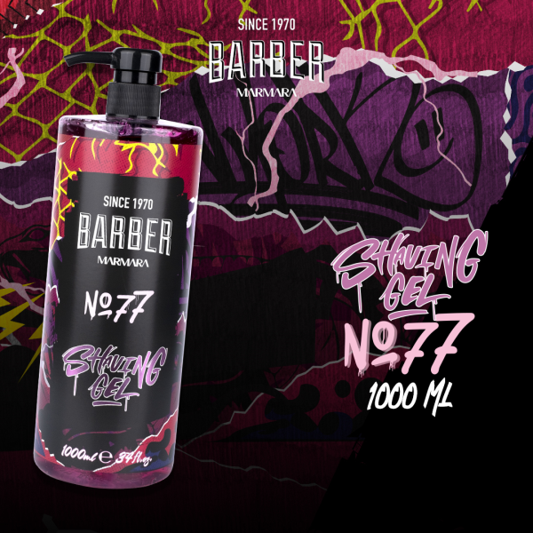 Marmara Barber Shaving Gel No.77 - 1000ml Model #BSG-1000-77, UPC: 8691541006655