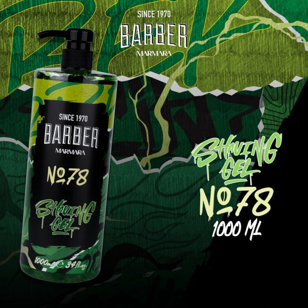 Marmara Barber Shaving Gel No.78 - 1000ml Model #BSG-1000-78, UPC: 8691541006679