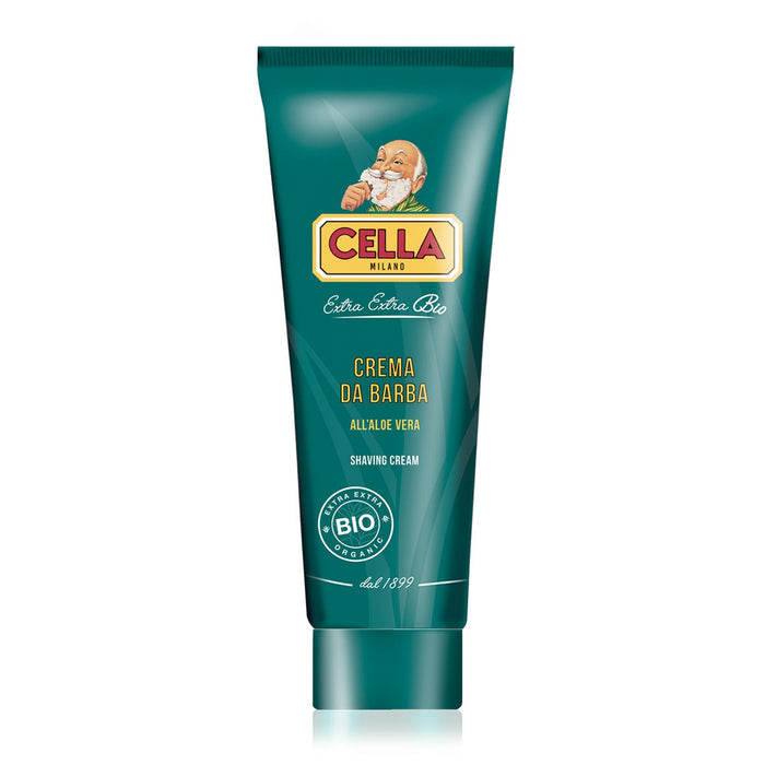 Cella Organic Shaving Cream with Aloe Vera tube 150 ml | 5.1 fl. oz. Model #WJ-57063, UPC: 8001117570631