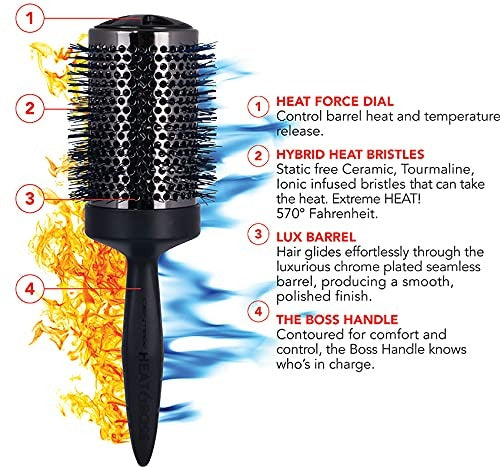 Cricket Centrix Heat Boss Thermal Hair Brush - 1.75" Model #CR-CT-5511091, UPC: 672501110917