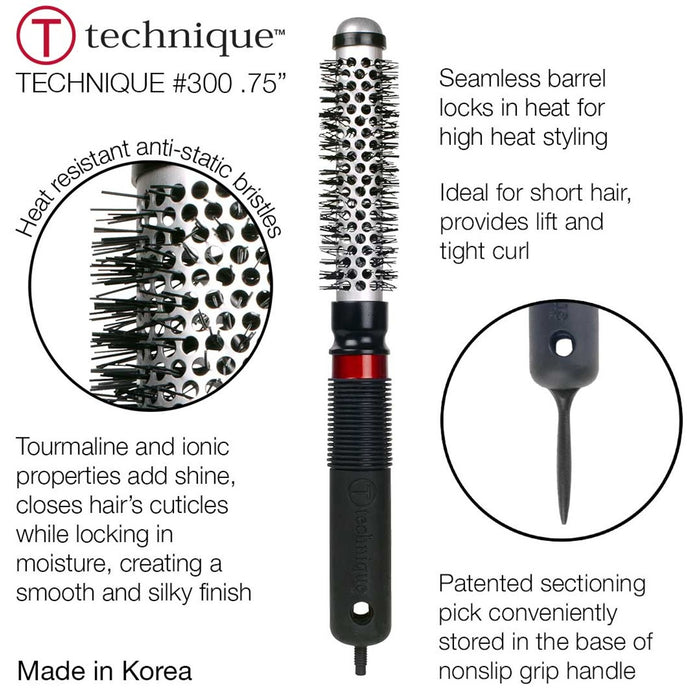 Cricket Technique #300 0.75" Thermal Brush - X-Small  Model #CR-5511205, UPC: 672555112059