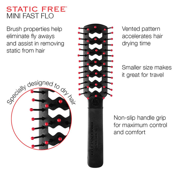 Cricket Static Free Mini Fast Flo Brush Model #CR-5511826, UPC: 672555118266