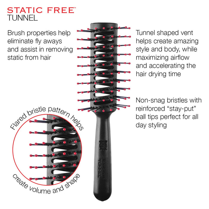 Cricket Static Free Tunnel 9-Row Brush Model #CR-5511840, UPC: 672555118402
