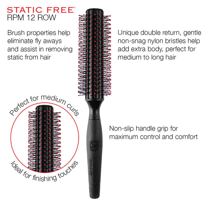 Cricket Static Free RPM 12 Row Brush Model #CR-5511883, UPC: 672555118839