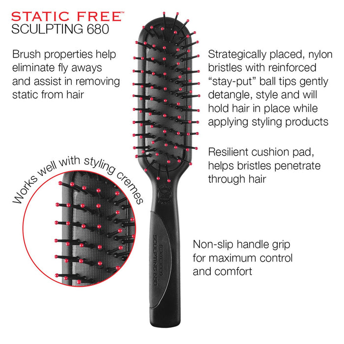 Cricket Static Free Sculpting 680 Cushion Brush Model #CR-5511930, UPC: 672555119300