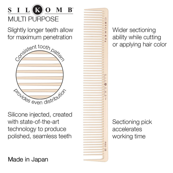 Cricket Silkomb Pro-25 Multi Purpose Comb Model #CR-CT-5515003, UPC: 672555150037