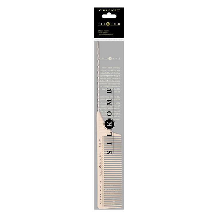 Cricket Silkomb Pro-55 Wide Toothed Rattail Comb Model #CR-CT-5515006, UPC: 672555150068