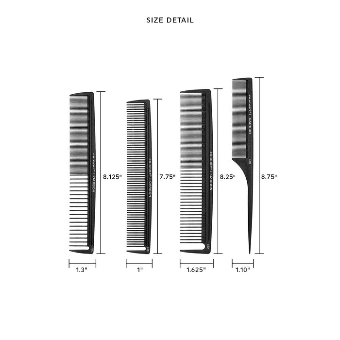 Cricket Carbon Combs Stylist 4 Pack Model #CR-5515215, UPC: 672555152154
