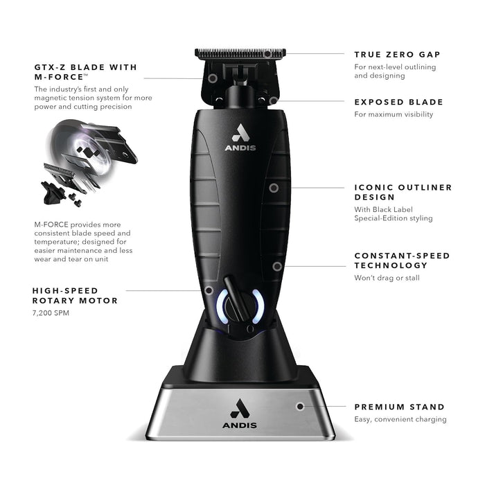 Andis GTX-EXO Trimmer M-FORCE - Black Label - ORL-S Model #AN-561862, UPC: 040102006203