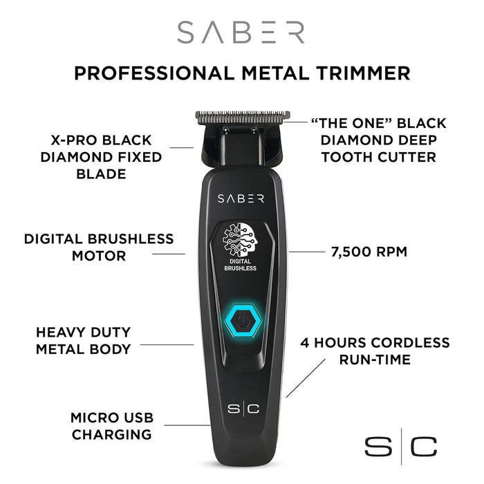 STYLECRAFT Saber Trimmer Black Model #SC403B, UPC: 810069131221