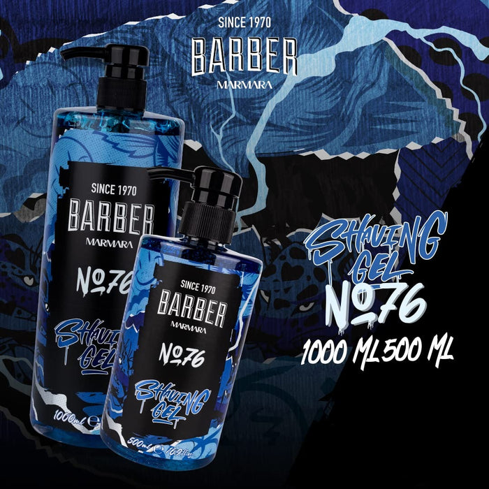 Marmara Barber Shaving Gel No.76 - 500ml Model #BSG-500-76, UPC: 8691541006556