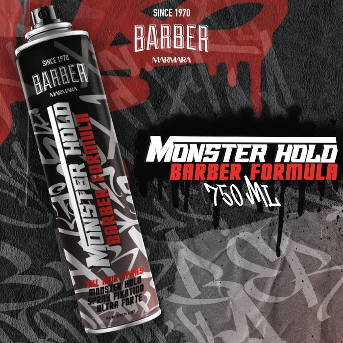 Marmara Barber Monster Hold Hair Spray 750 ml Model #BHS-750-M, UPC: 8691541007539