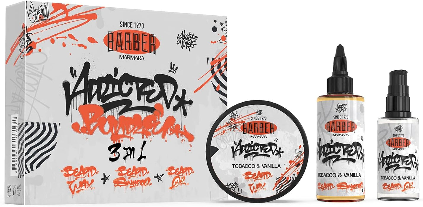 Marmara Barber Tocacco & Vanilla Beard Care and Styling Set Model #BBB-SET, UPC: 8691541010935