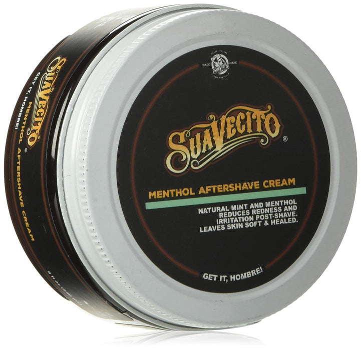 Suavecito Menthol Aftershave Cream 8 oz Model #P006NN, UPC: 859896004056