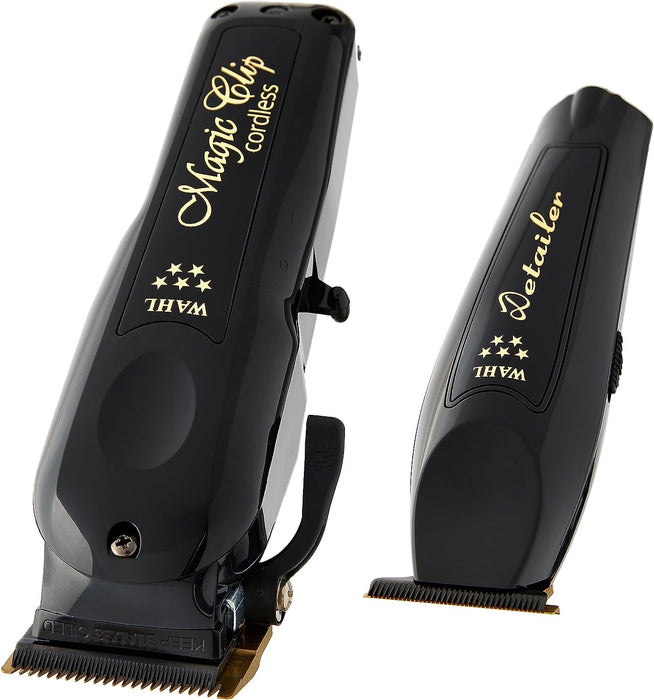 Wahl 5 Star Cordless Barber Combo Magic Clip Clipper & Detailer Trimmer Black #3025397, UPC: 043917016009