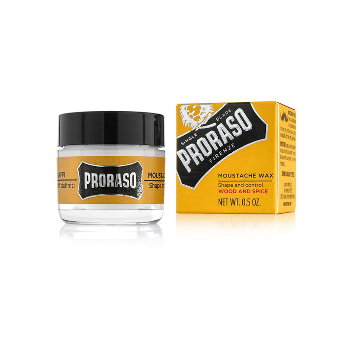Proraso Moustache Wax, Wood and spice - 0.5 oz. Model #RA-400167, UPC: 8004395001675