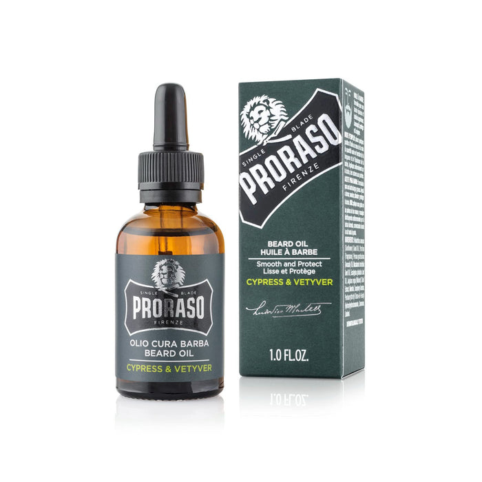 Proraso Beard Oil  30ml Cypress & Vetyver Model #RA-8371-CYP, UPC: 8004395007424