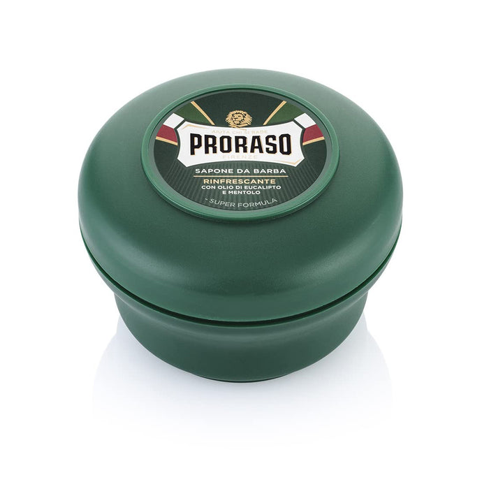 Proraso Shaving Soap in a Green Bowl: Refreshing Model #RA-400920, UPC: 8004395009206