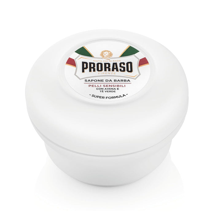 Proraso Shaving Soap in a White Bowl: Sensitive Skin Model #RA-400921, UPC: 8004395009213