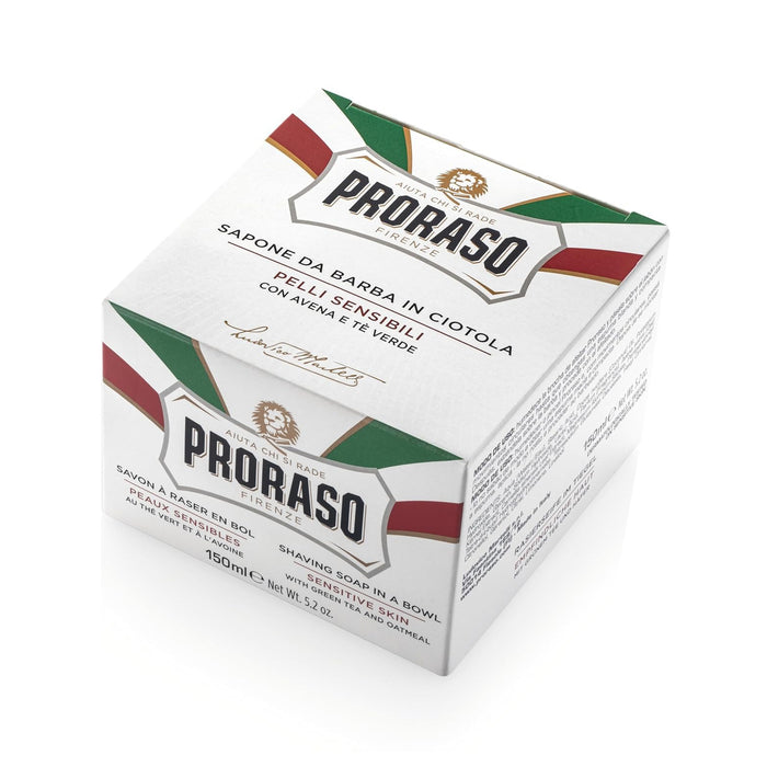 Proraso Shaving Soap in a White Bowl: Sensitive Skin Model #RA-400921, UPC: 8004395009213