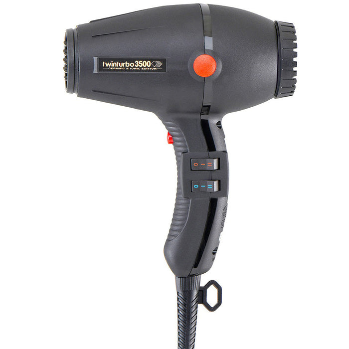 Turbo Power TwinTurbo 3500 Ceramic & Ionic Hair Dryer - Black Model #TU-TP329A, UPC: 8021233107016