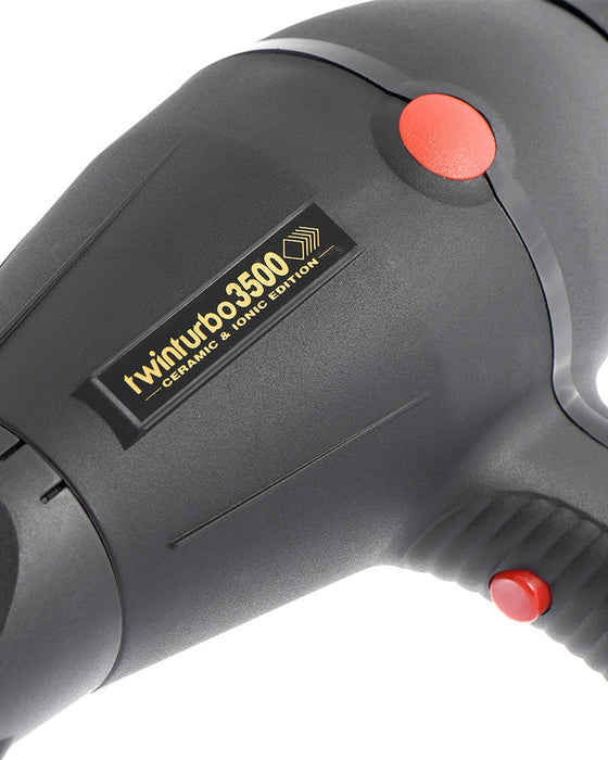 Turbo Power TwinTurbo 3500 Ceramic & Ionic Hair Dryer - Black Model #TU-TP329A, UPC: 8021233107016