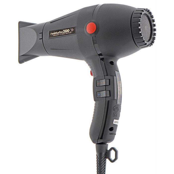 Turbo Power TwinTurbo 3500 Ceramic & Ionic Hair Dryer - Black Model #TU-TP329A, UPC: 8021233107016