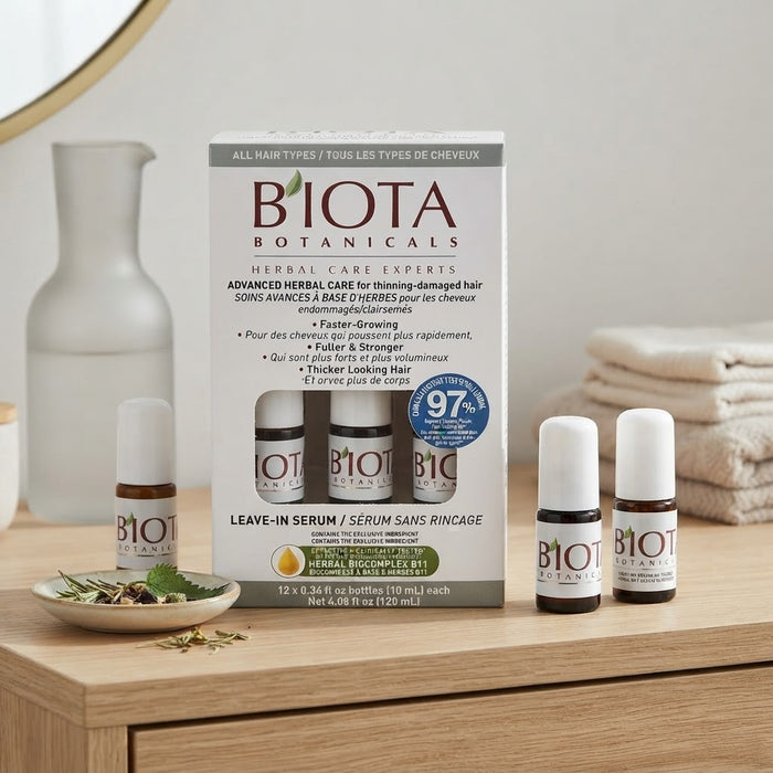 BIOTA Botanicals Advanced Herbal Care Leave-In Overnight Hair Serum | 12 x 0.34 fl oz (120 mL)