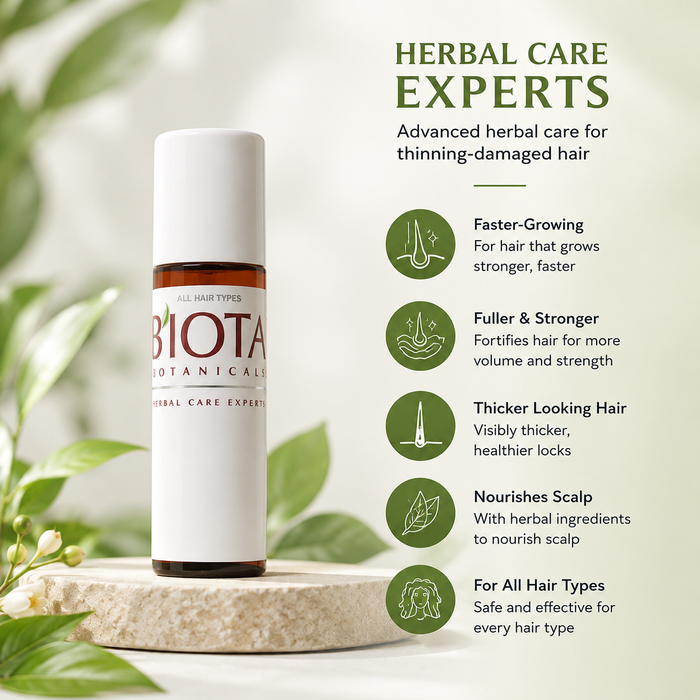 BIOTA Botanicals Advanced Herbal Care Leave-In Overnight Hair Serum | 12 x 0.34 fl oz (120 mL)