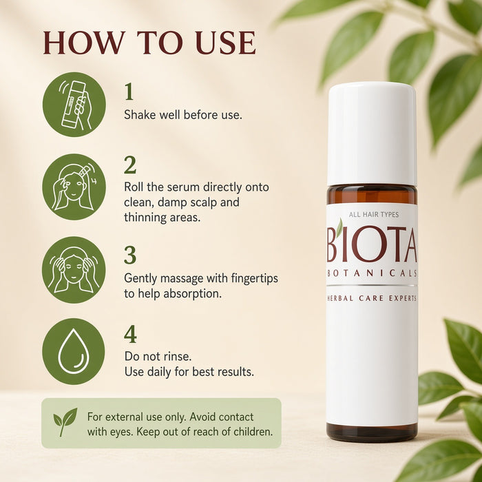 BIOTA Botanicals Advanced Herbal Care Leave-In Overnight Hair Serum | 12 x 0.34 fl oz (120 mL)