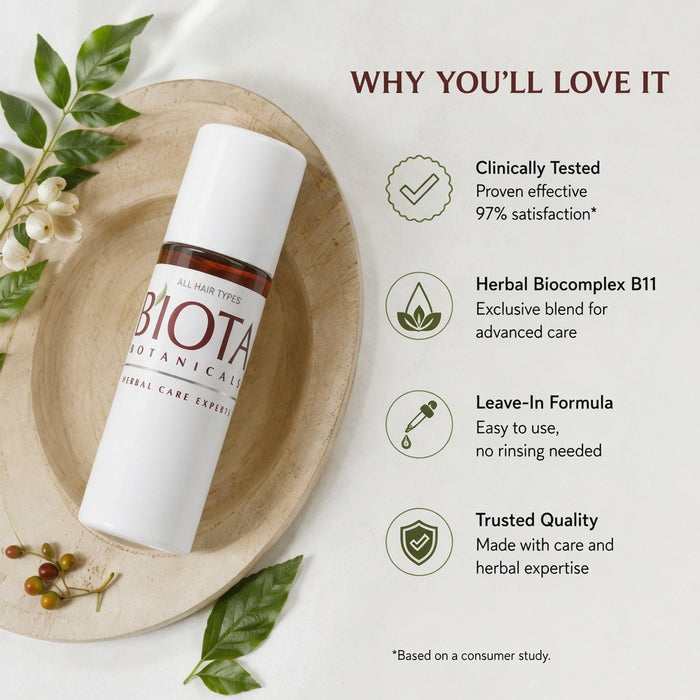 BIOTA Botanicals Advanced Herbal Care Leave-In Overnight Hair Serum | 12 x 0.34 fl oz (120 mL)