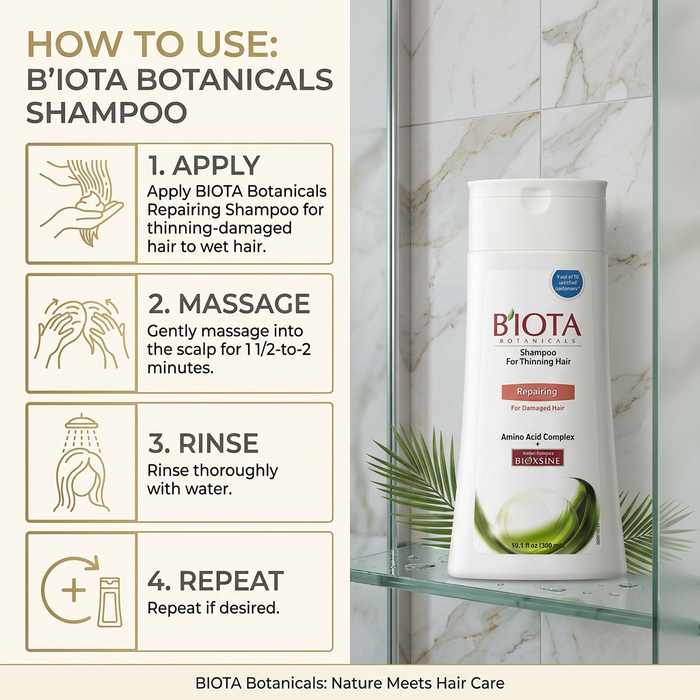 Biota Botanicals Advanced Herbal Care Shampoo for Normal & Dry Hair - 10.1 fl oz (300 mL)