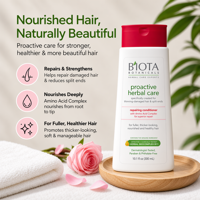 Biota Botanicals Proactive Herbal Care Repairing Conditioner 300 mL | Herbal Conditioner for Thinning & Damaged Hair
