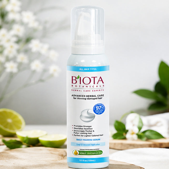 Biota Botanicals Advanced Herbal Care Leave-In Daily Foam Serum | Herbal BioComplex B11 | 5.01 fl oz (148 mL)