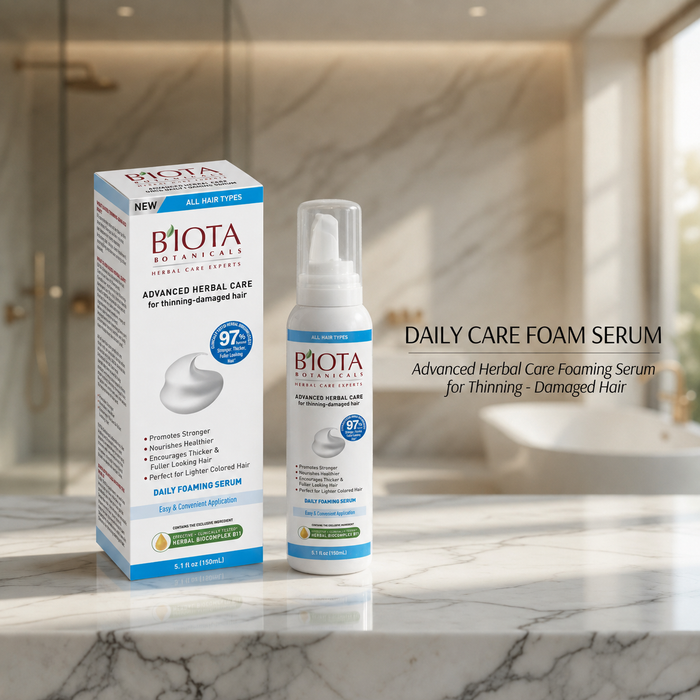 Biota Botanicals Advanced Herbal Care Leave-In Daily Foam Serum | Herbal BioComplex B11 | 5.01 fl oz (148 mL)