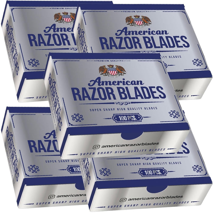 The Shave Factory American Razor Blades - Single Edge Razor Blades - Pack of 5 Model #TSF-ARBSPK5, UPC: 840302417584