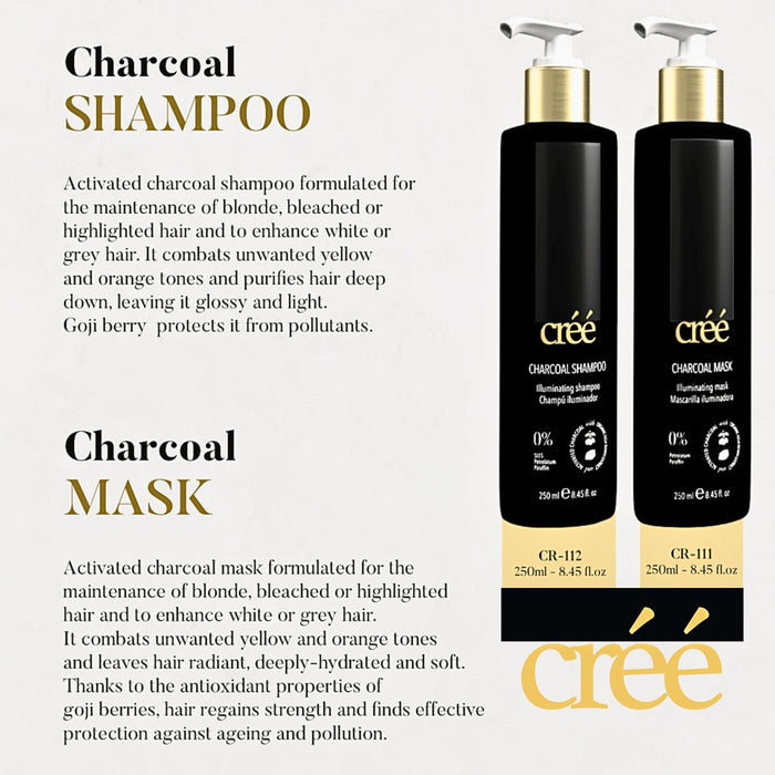 Cree Charcoal Hair Mask 250 ml Model #YV-CR-111, UPC: 840302402306