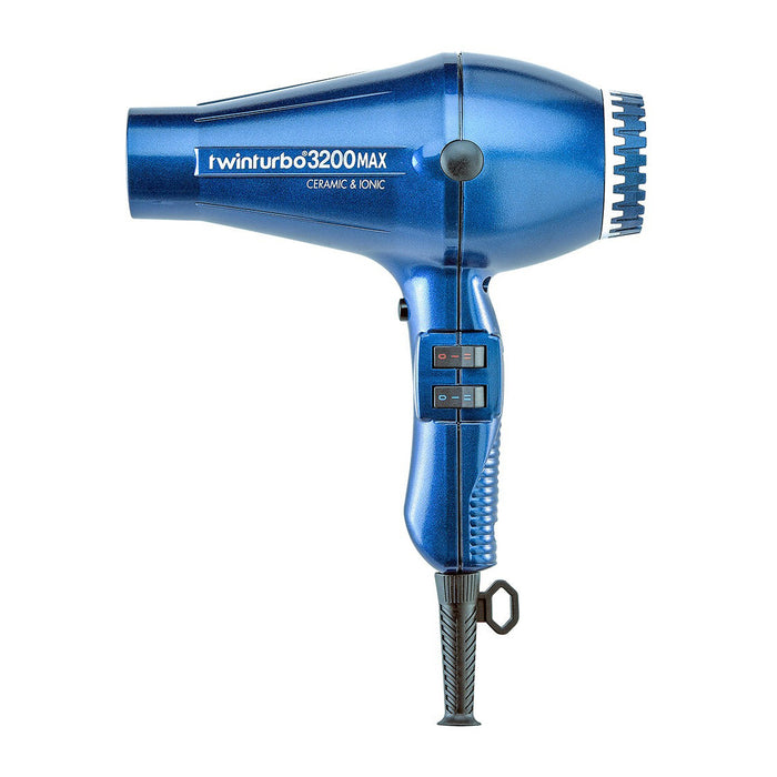 Turbo Power TwinTurbo 3200MAX Ceramic & Ionic Hair Dryer - Night Blue Model #TU-323NB, UPC: 850013895090